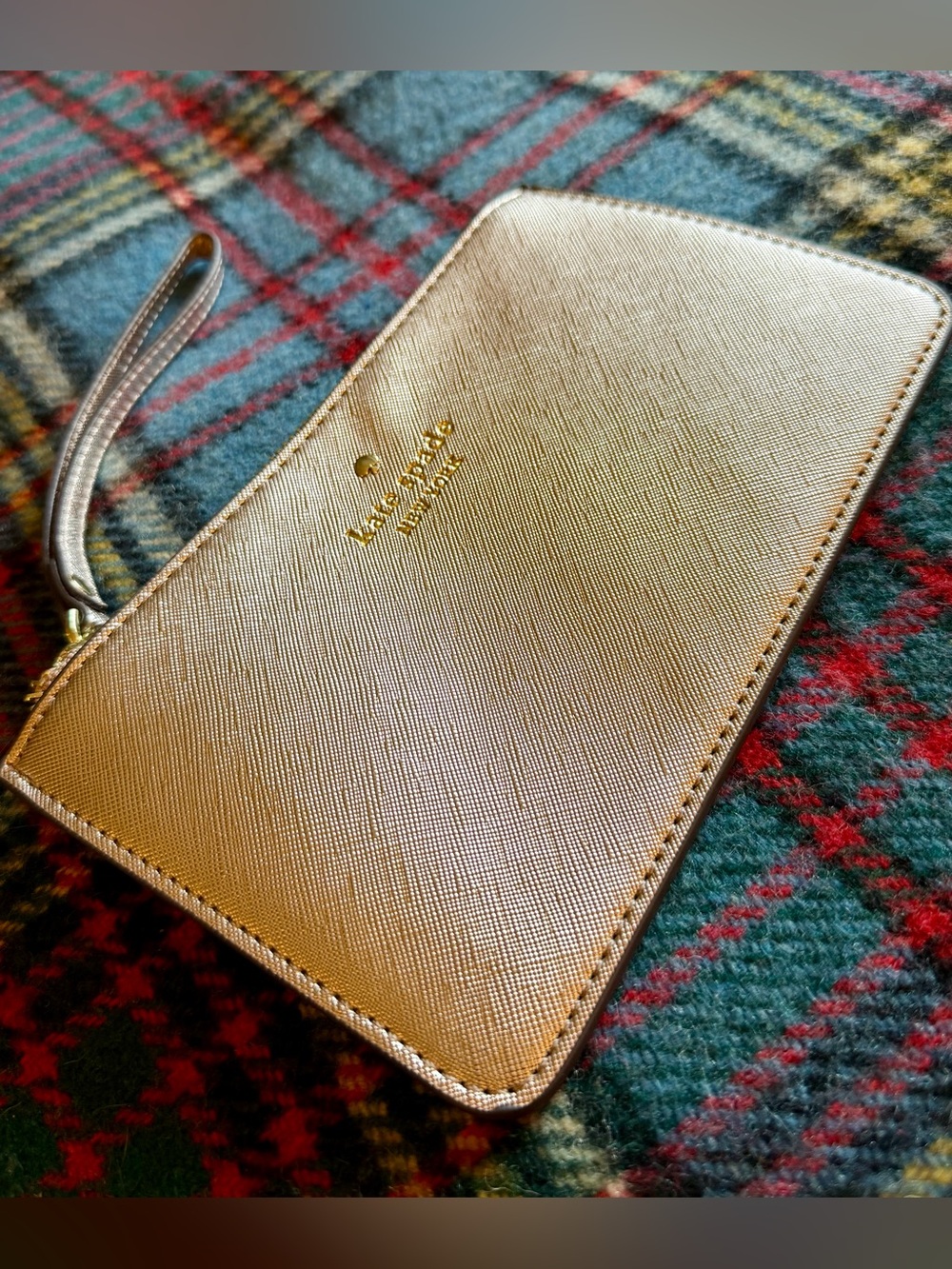 Kate Spade Metallic Wristlet Clutch